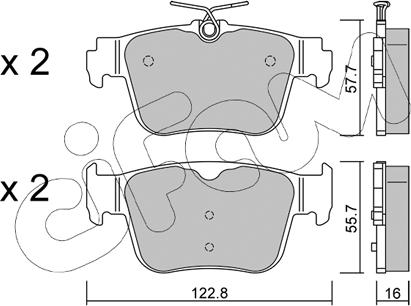 Cifam 822-1317-0 - Тормозные колодки, дисковые, комплект avtokuzovplus.com.ua