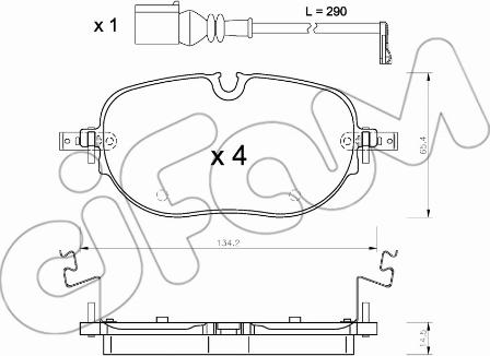 Cifam 822-1318-0 - Тормозные колодки, дисковые, комплект autodnr.net