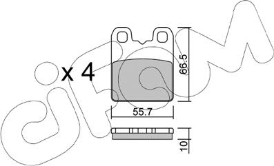 Cifam 822-1326-0 - Тормозные колодки, дисковые, комплект autodnr.net