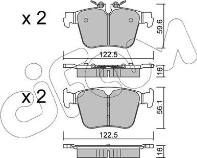 Cifam 822-1329-0 - Тормозные колодки, дисковые, комплект avtokuzovplus.com.ua