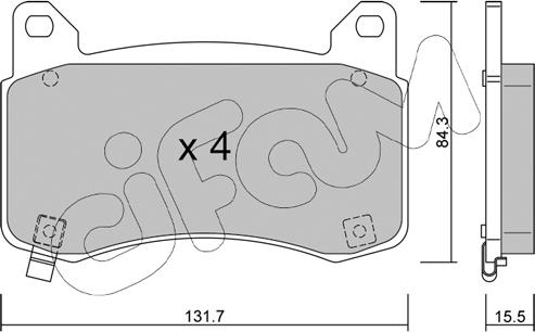 Cifam 822-1333-0 - Гальмівні колодки, дискові гальма autocars.com.ua