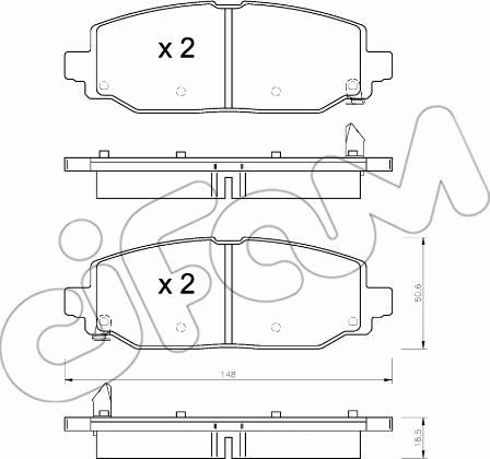 Cifam 822-1335-0 - Гальмівні колодки, дискові гальма autocars.com.ua