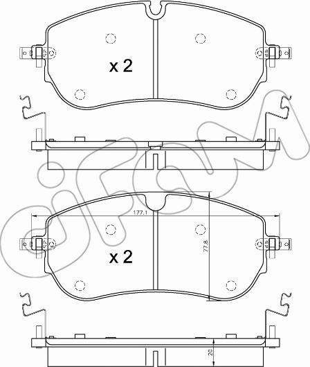 Cifam 822-1342-0 - Гальмівні колодки, дискові гальма autocars.com.ua