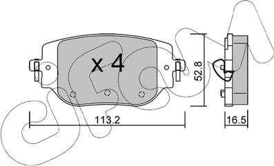 Cifam 822-1346-0 - Тормозные колодки, дисковые, комплект autodnr.net