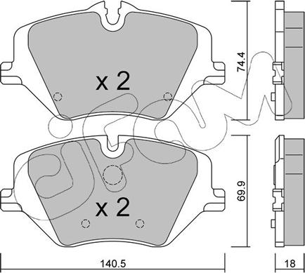 Cifam 822-1354-0 - Гальмівні колодки, дискові гальма autocars.com.ua