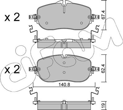 Cifam 822-1355-0 - Тормозные колодки, дисковые, комплект autodnr.net