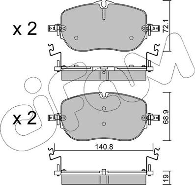 Cifam 822-1356-0 - Тормозные колодки, дисковые, комплект autodnr.net