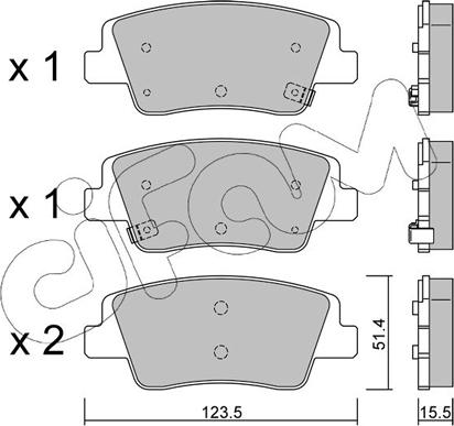Cifam 822-1360-0 - Гальмівні колодки, дискові гальма autocars.com.ua