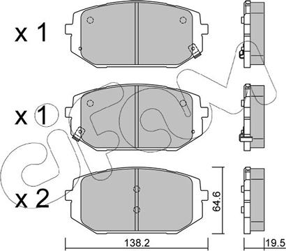 Cifam 822-1361-0 - Тормозные колодки, дисковые, комплект autodnr.net