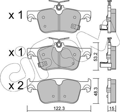 Cifam 822-1363-0 - Тормозные колодки, дисковые, комплект autodnr.net