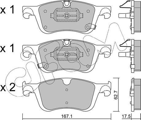 Cifam 822-1365-0 - Гальмівні колодки, дискові гальма autocars.com.ua