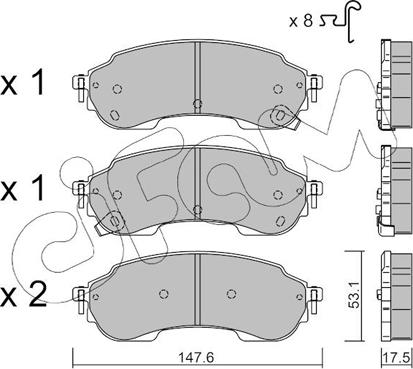 Cifam 822-1375-0 - Гальмівні колодки, дискові гальма autocars.com.ua