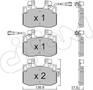 Cifam 822-1381-0 - Гальмівні колодки, дискові гальма autocars.com.ua
