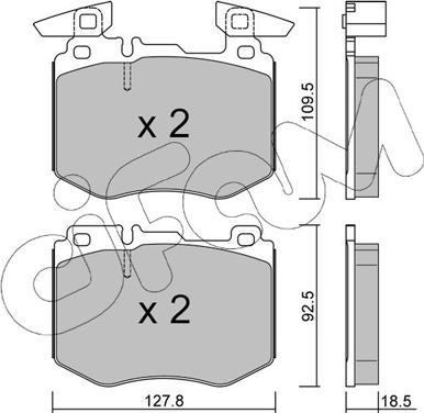 Cifam 822-1388-0 - Тормозные колодки, дисковые, комплект avtokuzovplus.com.ua