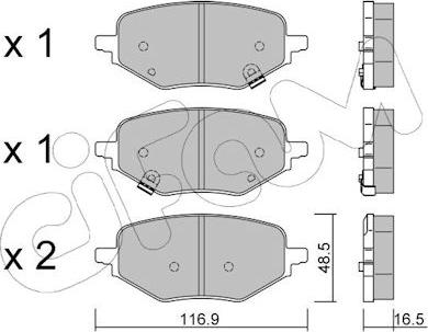 Cifam 822-1394-1 - Гальмівні колодки, дискові гальма autocars.com.ua