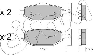 Cifam 822-1395-0 - Гальмівні колодки, дискові гальма autocars.com.ua