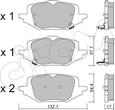 Cifam 822-1397-0 - Гальмівні колодки, дискові гальма autocars.com.ua