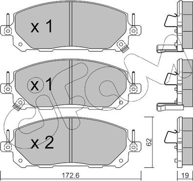 Cifam 822-1398-0 - Гальмівні колодки, дискові гальма autocars.com.ua