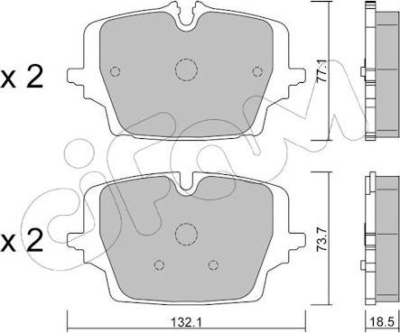 Cifam 822-1407-0 - Гальмівні колодки, дискові гальма autocars.com.ua