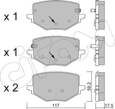Cifam 822-1409-0 - Гальмівні колодки, дискові гальма autocars.com.ua