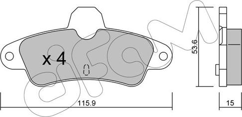 Cifam 822-143-0 - Тормозные колодки, дисковые, комплект avtokuzovplus.com.ua