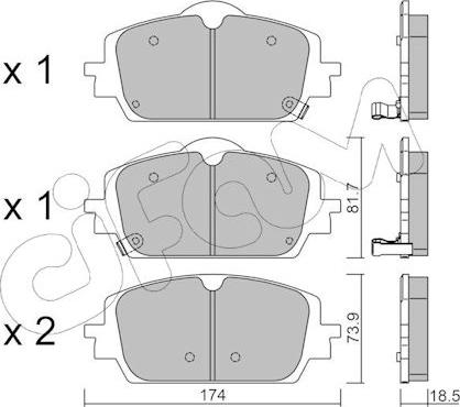 Cifam 822-1438-0 - Гальмівні колодки, дискові гальма autocars.com.ua