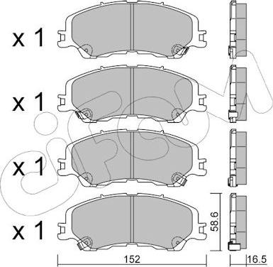 Cifam 822-1450-0 - Гальмівні колодки, дискові гальма autocars.com.ua