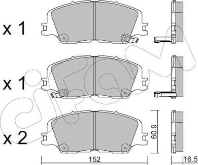 Cifam 822-1451-0 - Гальмівні колодки, дискові гальма autocars.com.ua