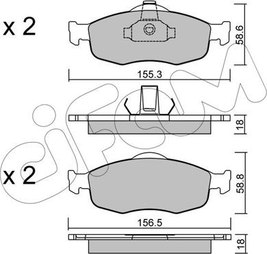 Cifam 822-146-0 - Гальмівні колодки, дискові гальма autocars.com.ua