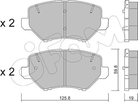 Cifam 822-1463-0 - Гальмівні колодки, дискові гальма autocars.com.ua