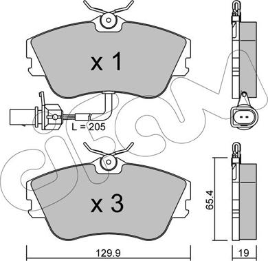 Cifam 822-164-1 - Тормозные колодки, дисковые, комплект avtokuzovplus.com.ua