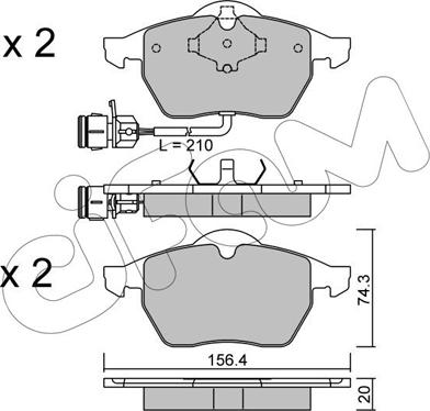 Cifam 822-181-0 - Гальмівні колодки, дискові гальма autocars.com.ua