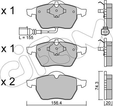 Cifam 822-181-4 - Тормозные колодки, дисковые, комплект avtokuzovplus.com.ua