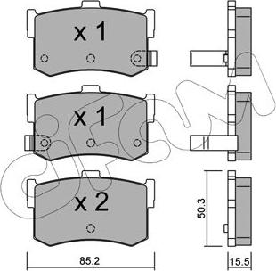 Cifam 822-187-0 - Тормозные колодки, дисковые, комплект avtokuzovplus.com.ua