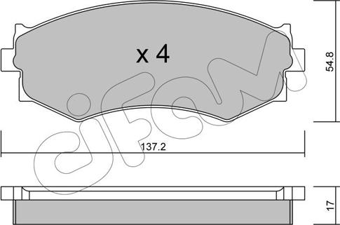 Cifam 822-190-0 - Тормозные колодки, дисковые, комплект avtokuzovplus.com.ua