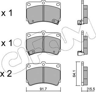 Cifam 822-196-0 - Тормозные колодки, дисковые, комплект avtokuzovplus.com.ua