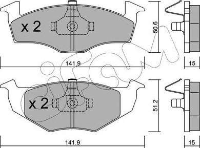 Cifam 822-206-2 - Тормозные колодки, дисковые, комплект avtokuzovplus.com.ua