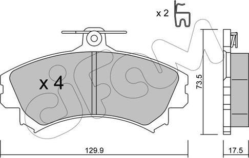 Cifam 822-216-1 - Гальмівні колодки, дискові гальма autocars.com.ua