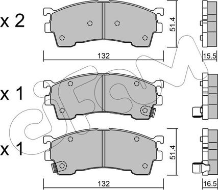 Cifam 822-223-1 - Гальмівні колодки, дискові гальма autocars.com.ua