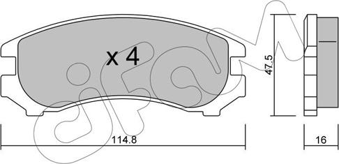 Cifam 822-230-0 - Тормозные колодки, дисковые, комплект avtokuzovplus.com.ua