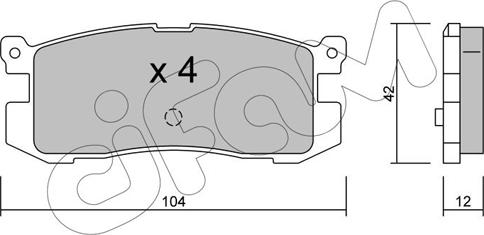 Cifam 822-233-0 - Тормозные колодки, дисковые, комплект avtokuzovplus.com.ua