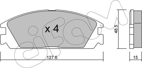 Cifam 822-237-0 - Тормозные колодки, дисковые, комплект avtokuzovplus.com.ua