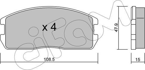 Cifam 822-238-0 - Тормозные колодки, дисковые, комплект avtokuzovplus.com.ua