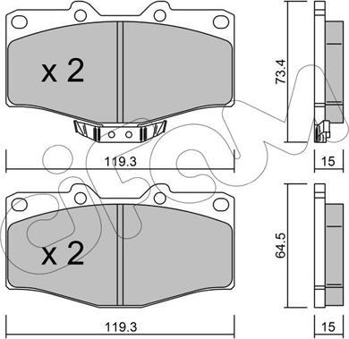 Cifam 822-242-0 - Гальмівні колодки, дискові гальма autocars.com.ua