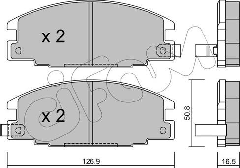 Cifam 822-244-0 - Гальмівні колодки, дискові гальма autocars.com.ua