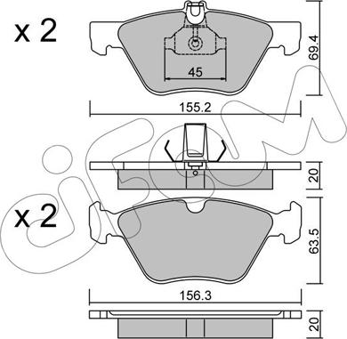 Cifam 822-252-0 - Гальмівні колодки, дискові гальма autocars.com.ua