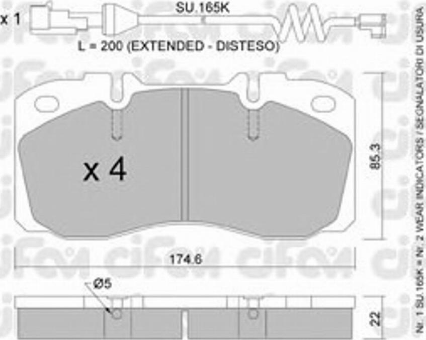 Cifam 8222683K - Тормозные колодки, дисковые, комплект autodnr.net