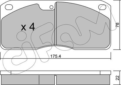 Cifam 822-270-0 - Тормозные колодки, дисковые, комплект avtokuzovplus.com.ua