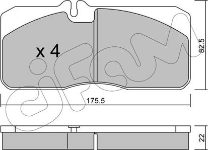 Cifam 822-271-0 - Тормозные колодки, дисковые, комплект avtokuzovplus.com.ua