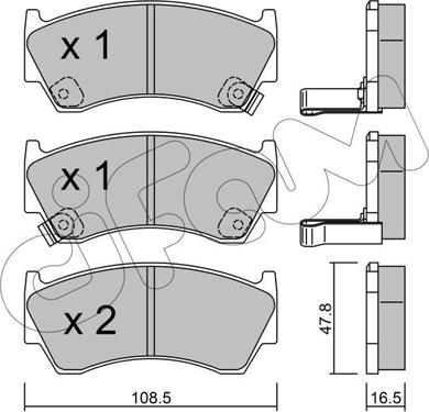 Cifam 822-277-0 - Тормозные колодки, дисковые, комплект avtokuzovplus.com.ua